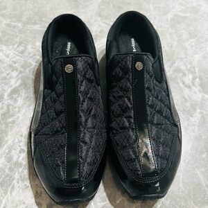 Easy Spirit Women's Traveltime Mule Shoes Black Size 10W Quilted leather Slip On